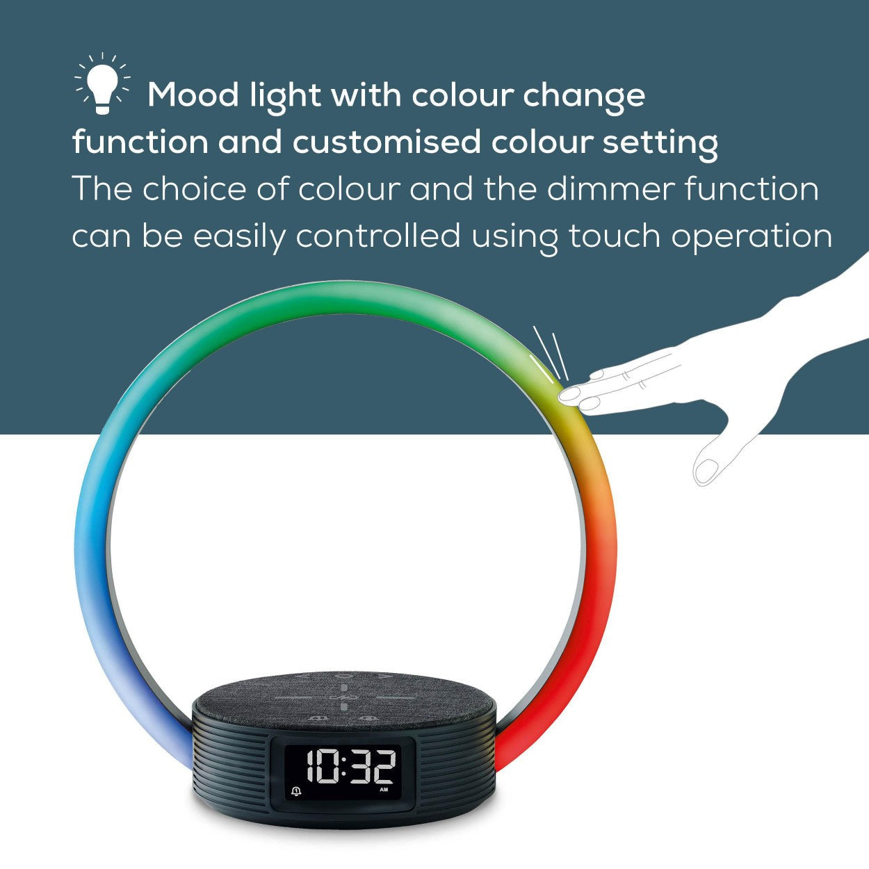 Beurer WL 65 Wake + Charge Wake Up Light | Bedside Light, Fast Phone Charger, Dual Alarm & Variable LED