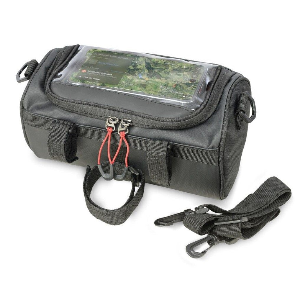 TROIKA Handlebar Bicycle Bag with Phone Window BIKE BAG 13x24x14cm Black