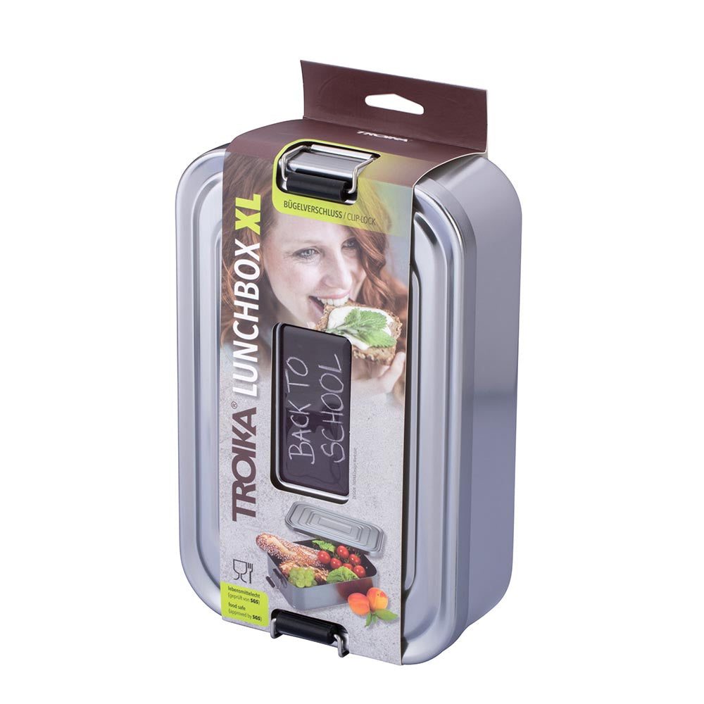 Troika Lunchbox XL with Clip-Lock Back To School - XL Aluminium