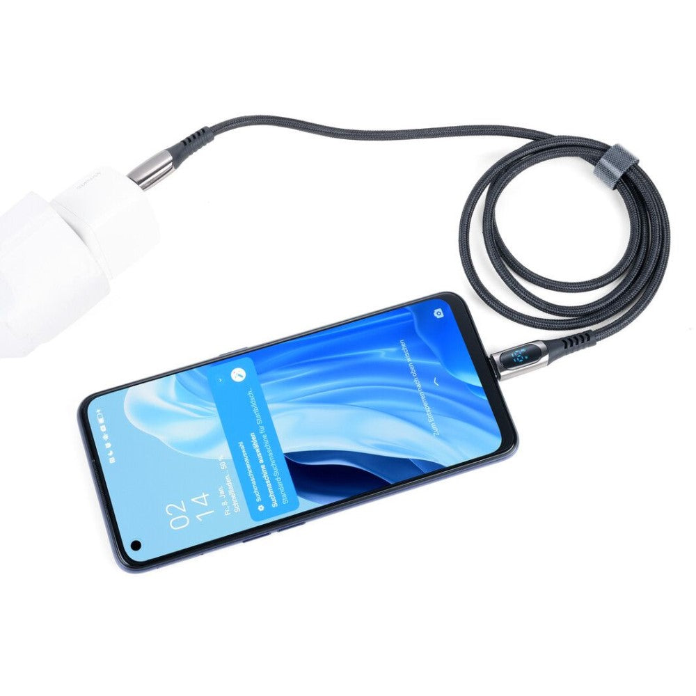 Troika High-Speed USB-C Charging & Data Transfer Cable – 1m Textile Coated Cable