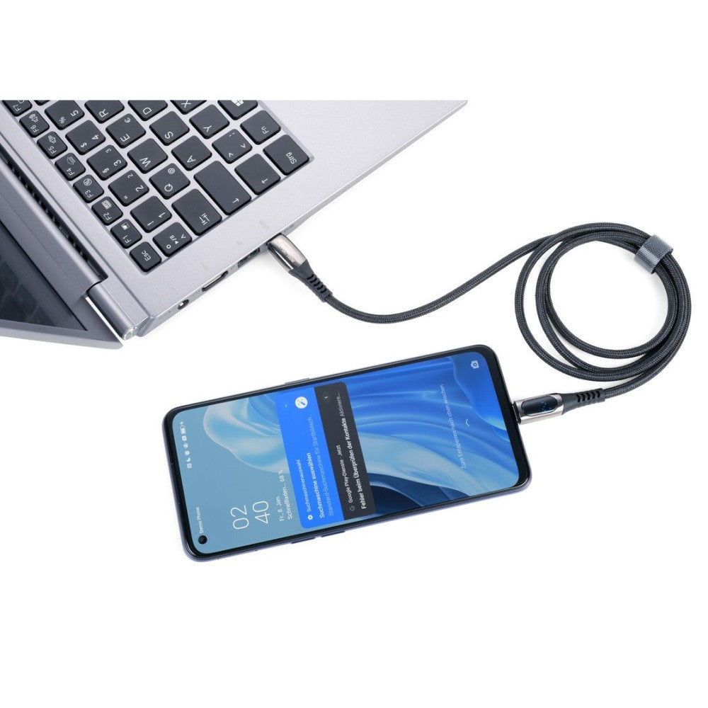 Troika High-Speed USB-C Charging & Data Transfer Cable – 1m Textile Coated Cable