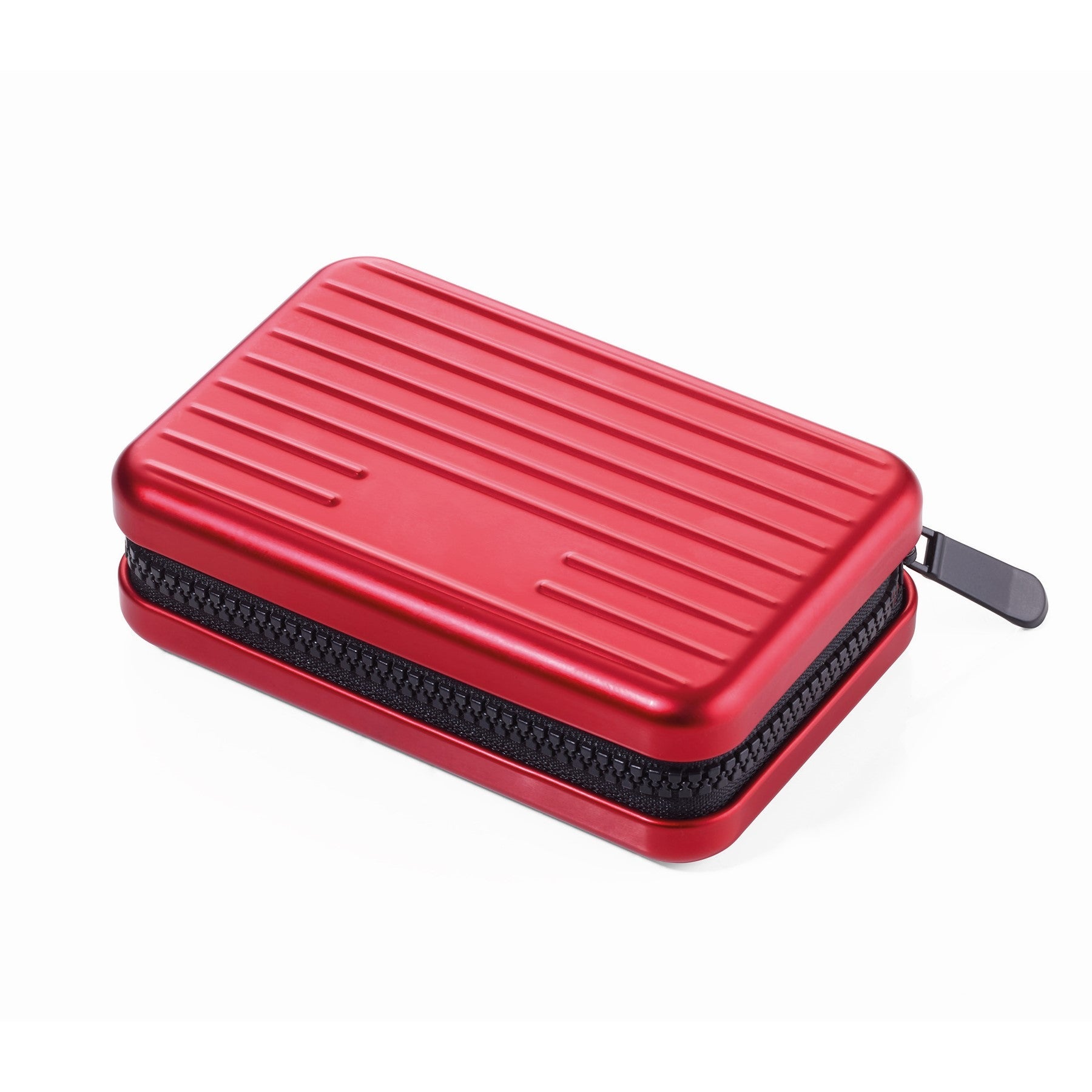 TROIKA Credit Card Case: Hard-Shell RFID Fraud Blocking CARD CASE Red