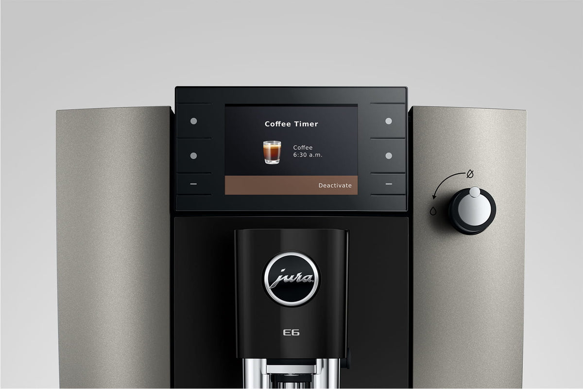 JURA E6 display showing the Coffee Timer