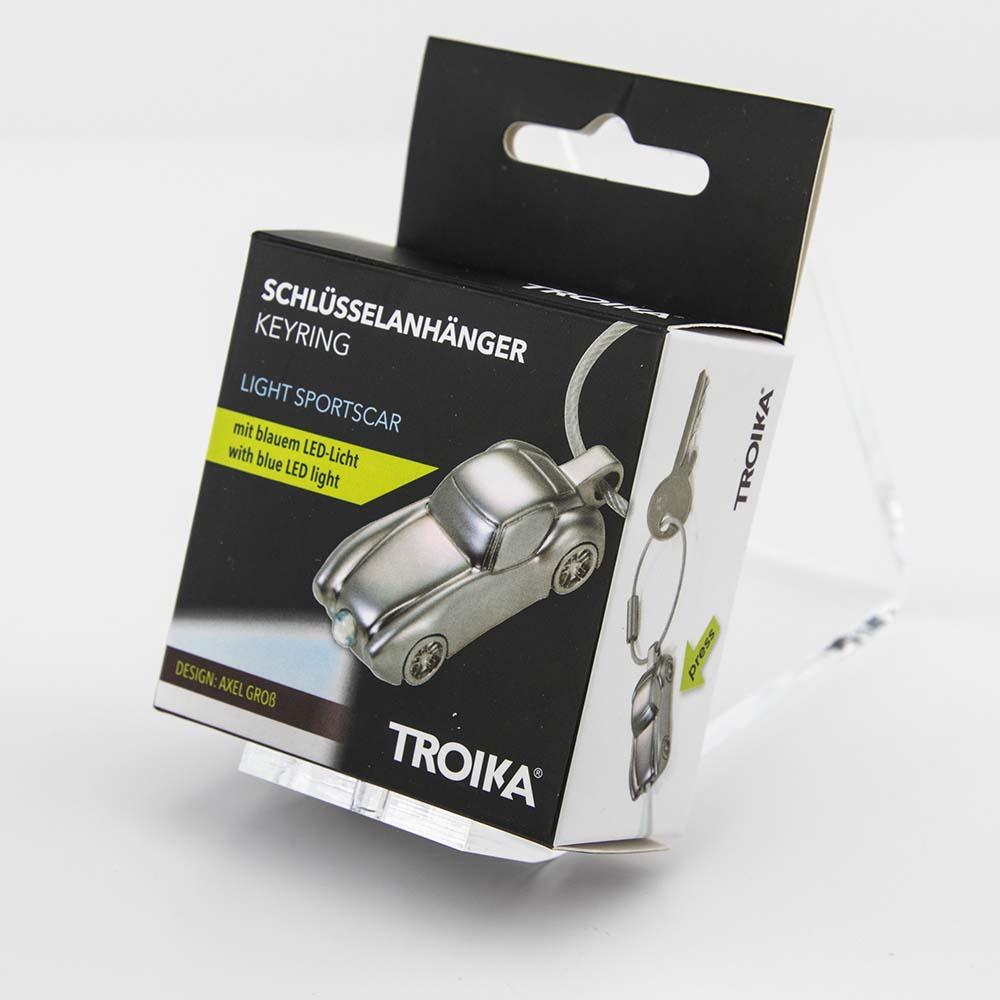 TROIKA Keyring - Car with White LED light – LIGHT SPORTSCAR