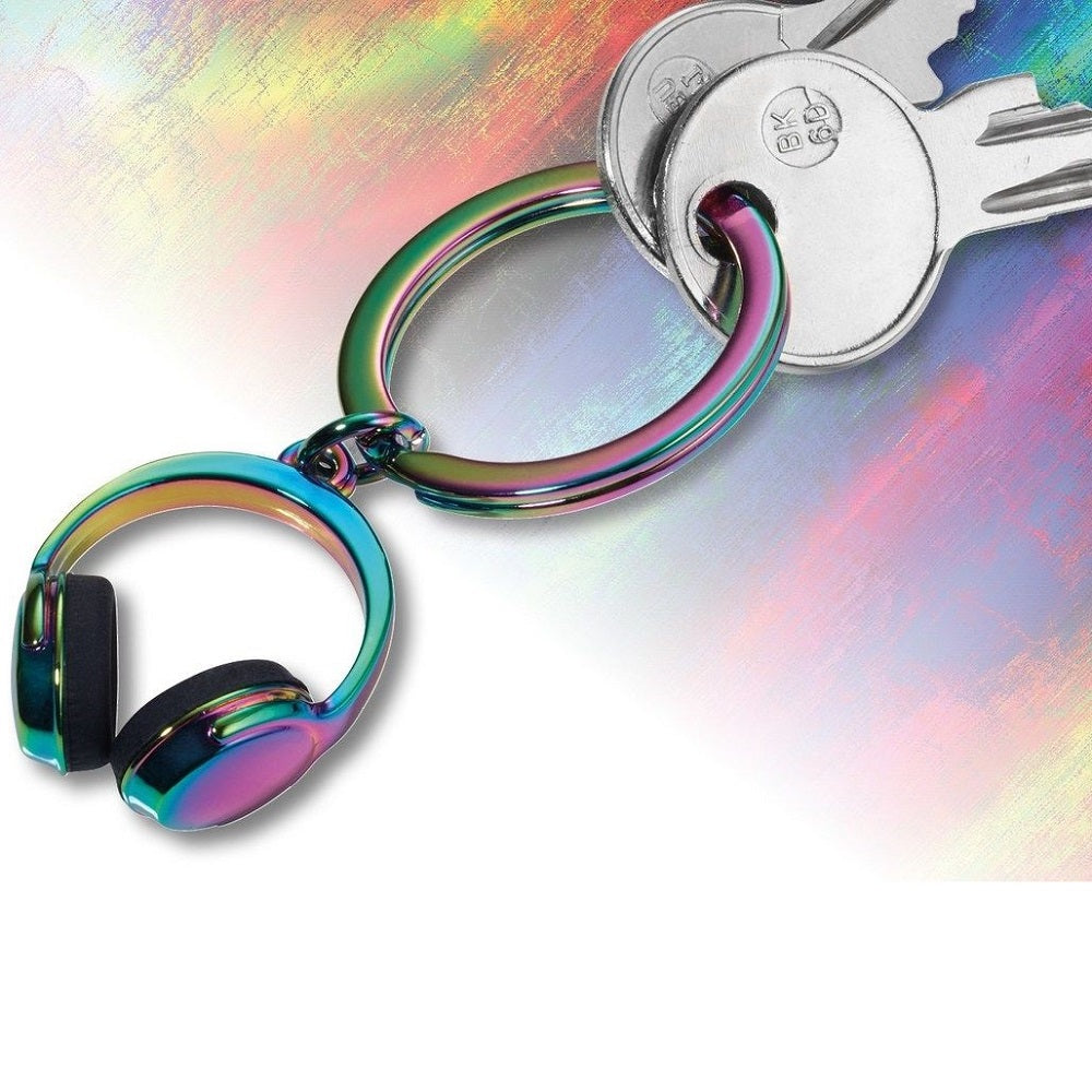 TROIKA Keyring with Headphones Charm – HEADPHONES MULTICOLOUR