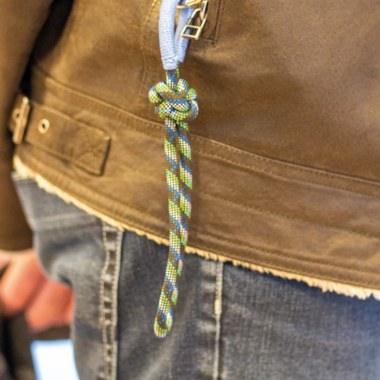 TROIKA Keyring Sail Rope with Decorative Knot CORDULA – Blue and Green