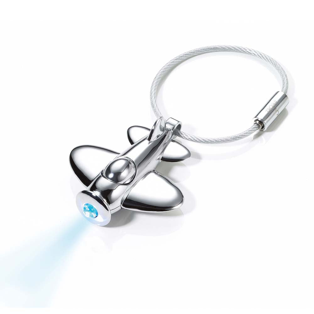 TROIKA Keyring with blue LED light LIGHT FLIGHT