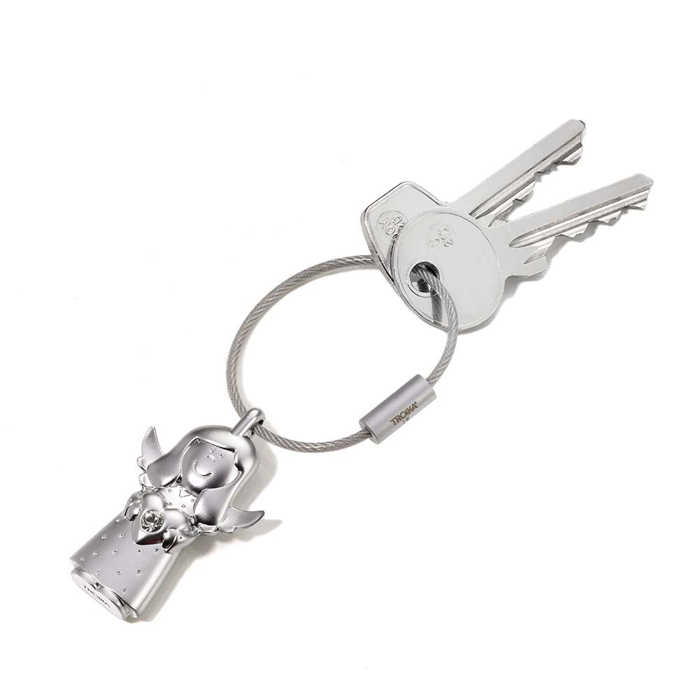 TROIKA Keyring Angel with Swarovski Elements Heart VALERIE