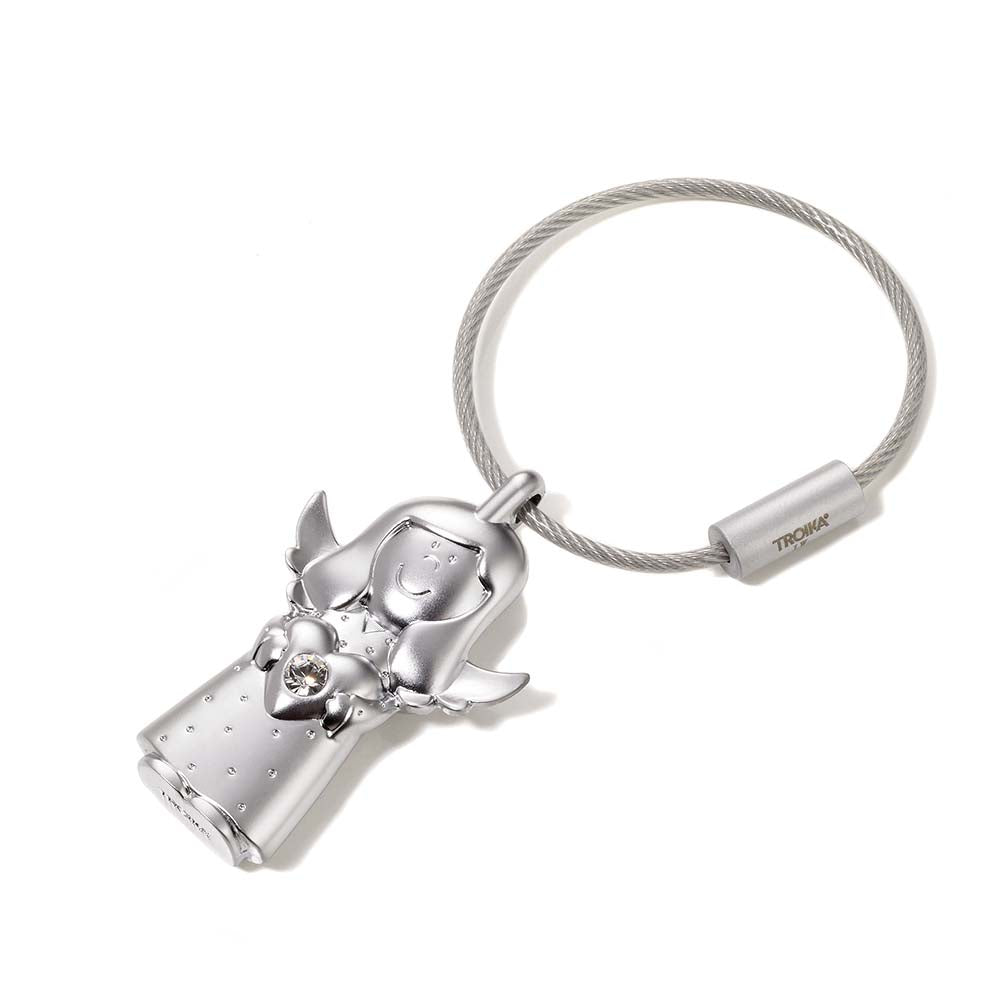 TROIKA Keyring Angel with Swarovski Elements Heart VALERIE