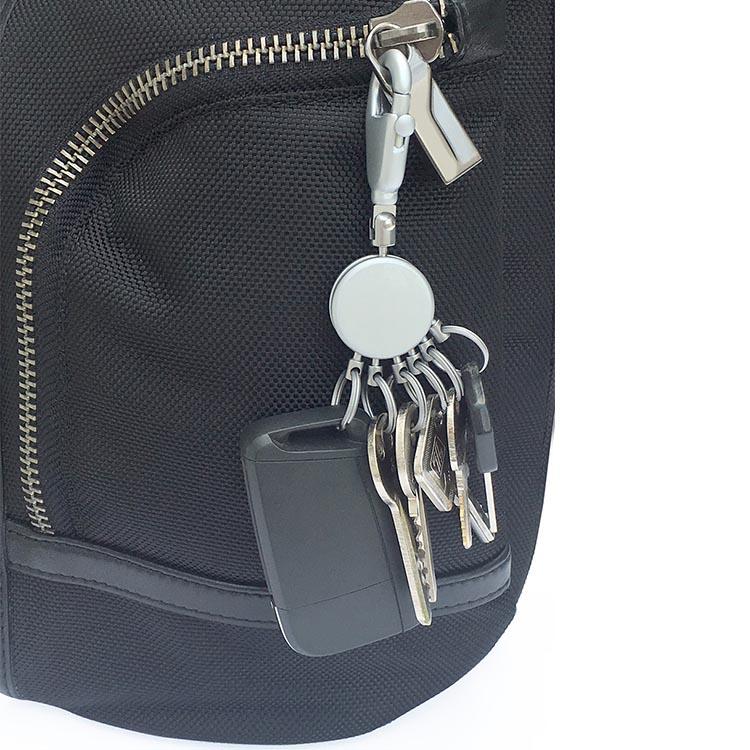 Troika Keyring With Carabiner and 6 Rings Patent