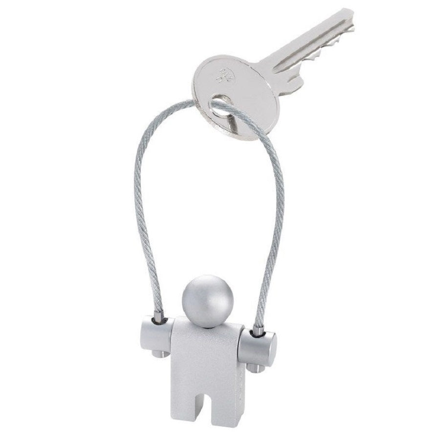 TROIKA Keyring JUMPER – Matt Aluminium