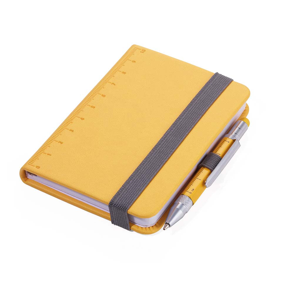 TROIKA Notepad DIN A7 with Multitasking Ballpoint Pen LILIPAD+LILIPUT Yellow