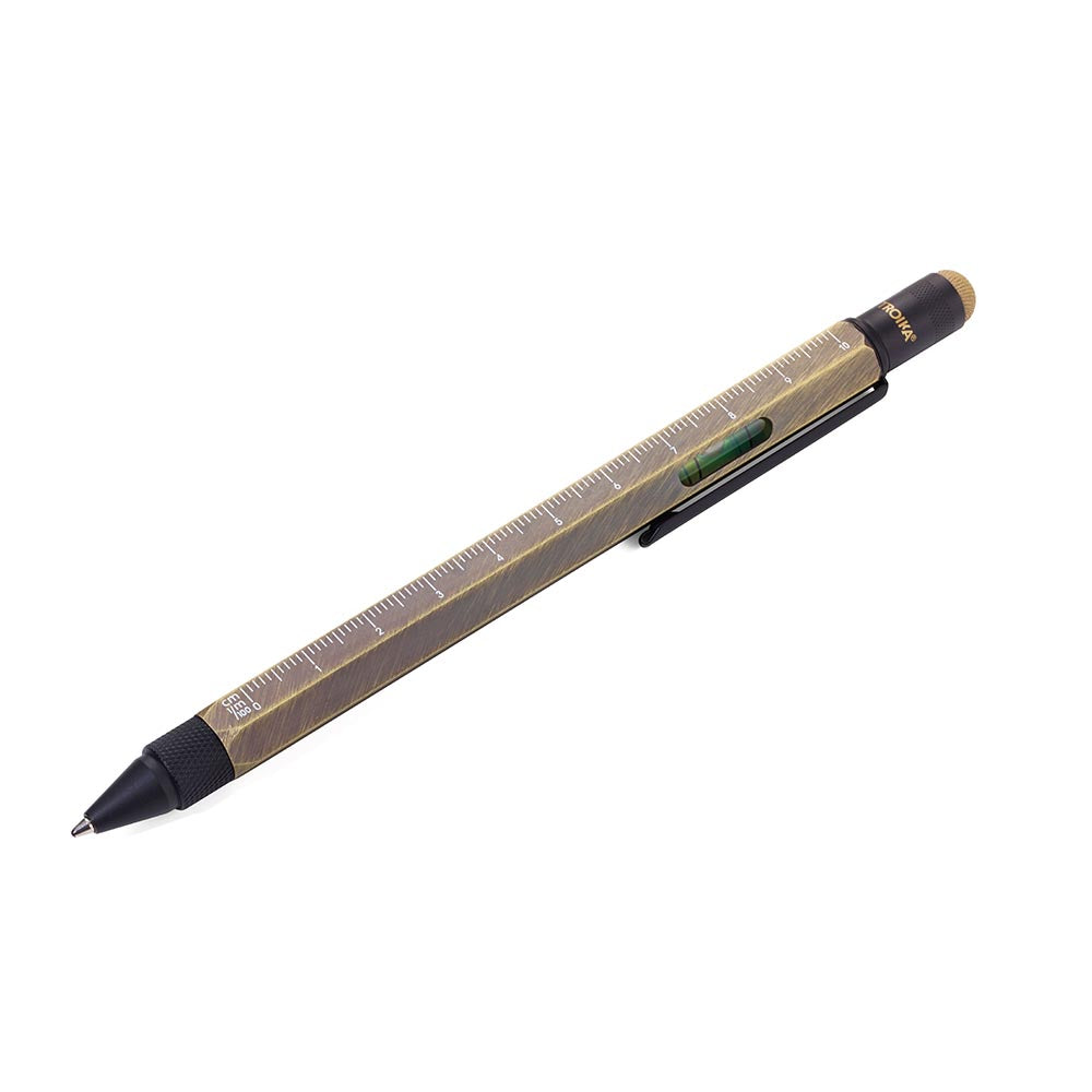 Troika Multitasking ballpoint pen "CONSTRUCTION" (Antique Gold)