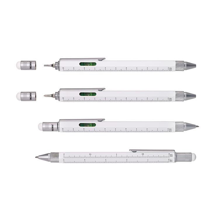 Troika Multitasking ballpoint pen "CONSTRUCTION" (White)