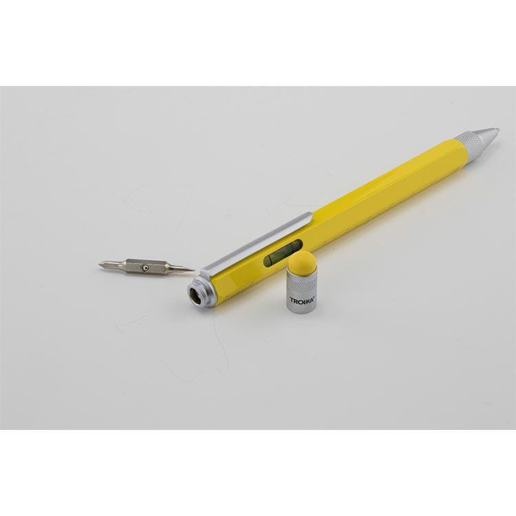 Troika Multitasking ballpoint pen "CONSTRUCTION" (Yellow Silver)