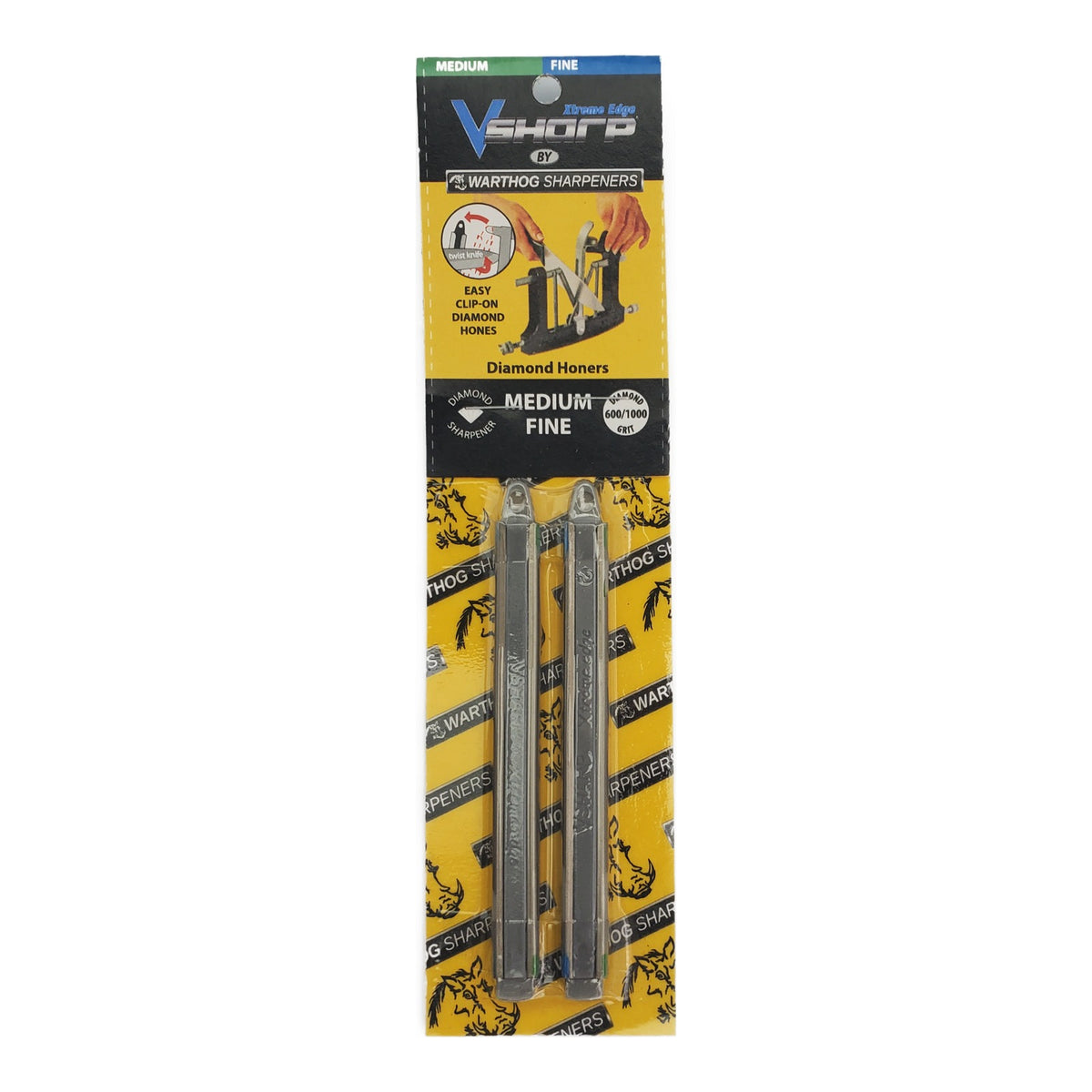 Warthog V-Sharp Xtreme Edge Diamond Stones Combo – Medium 600 & Fine 1000 Grit (Pair)