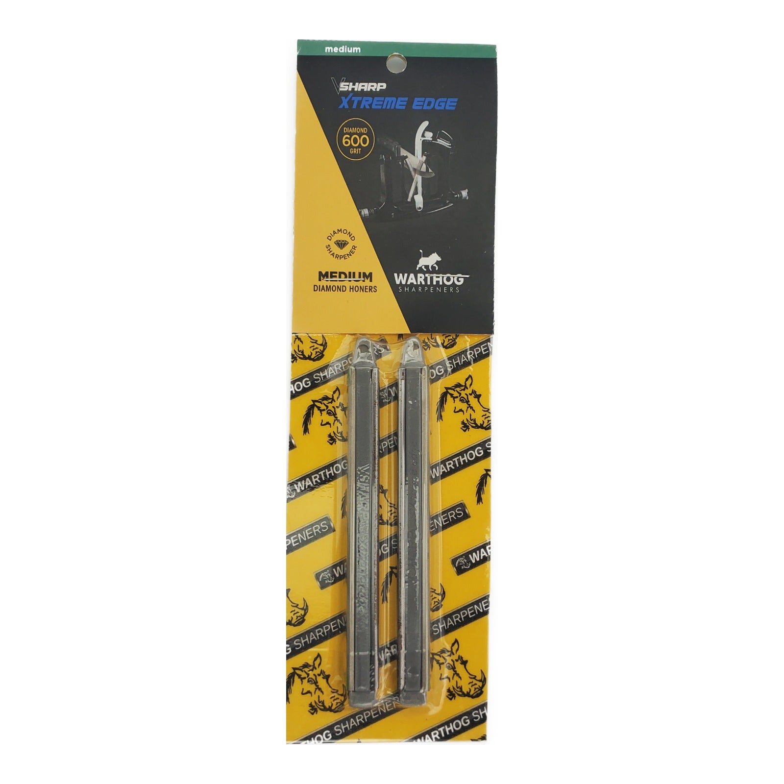 Warthog V-Sharp Xtreme Edge Replacement Diamond Honers – Medium 600 Grit (Pair)