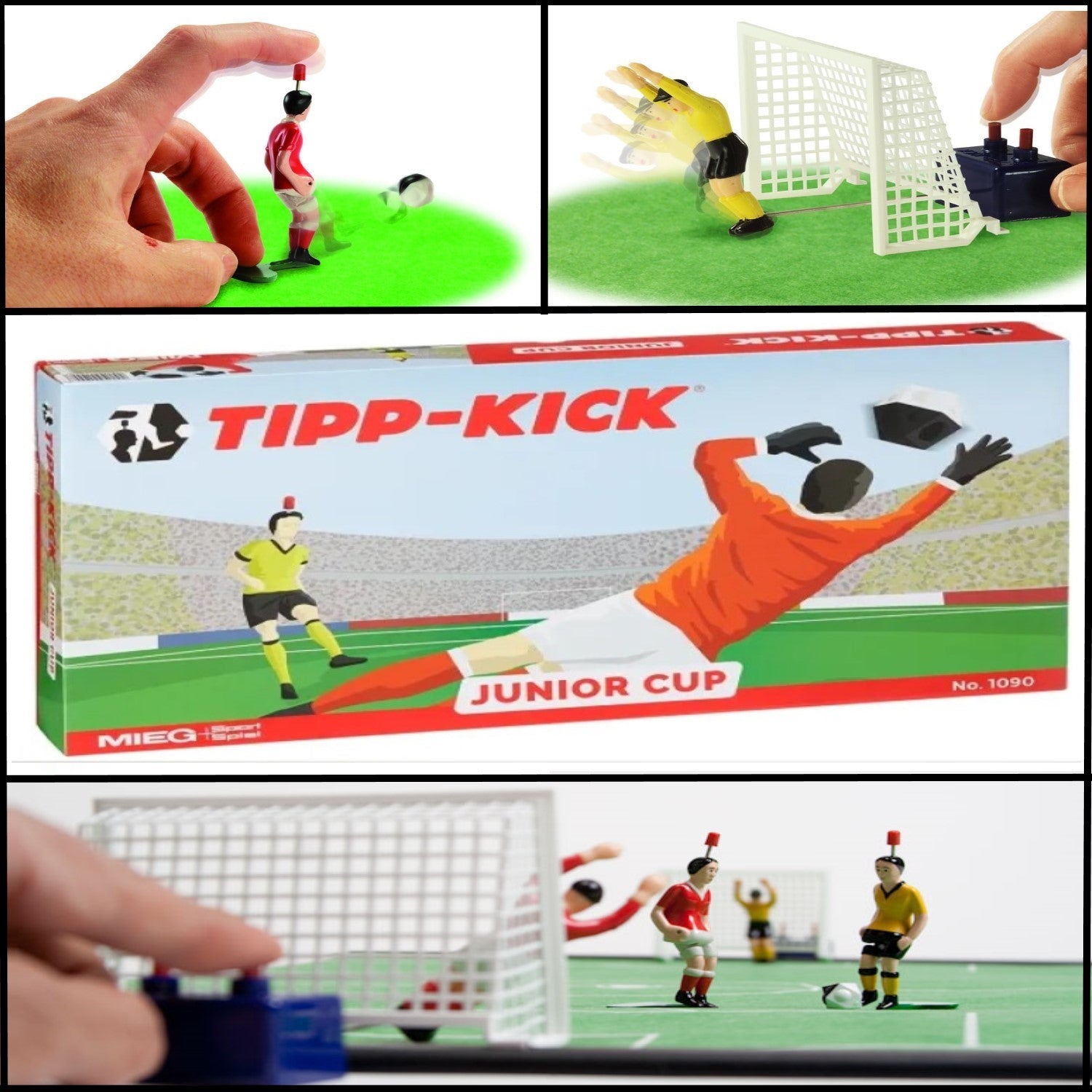 TIPP-KICK JUNIOR CUP Soccer Game: Mini Players, Goals, Ball, Pitch 83x56cm