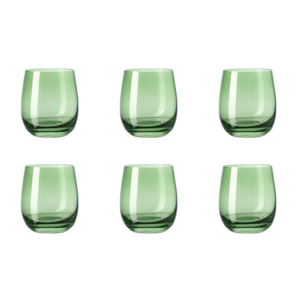 Leonardo Drinking Glass Tumbler - Green SORA 6 Piece