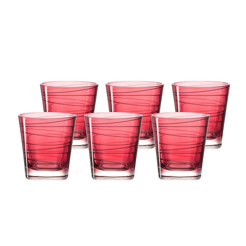 Leonardo Drinking Glass Tumbler - Ruby Red VARIO 6 Piece