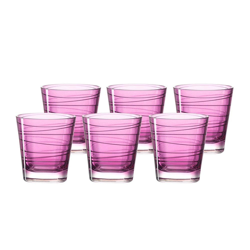 Leonardo Drinking Glass Tumbler - Violet Purple VARIO 6 Piece