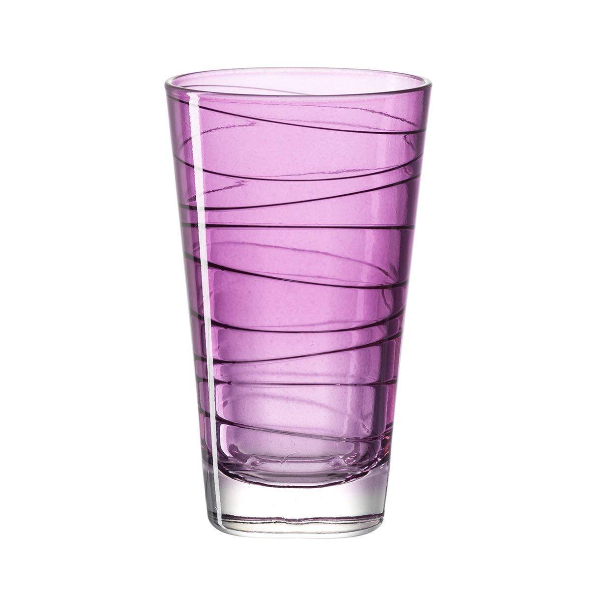 Leonardo Tall Drinking Glass - Violet Purple VARIO 6 Piece
