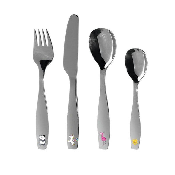 Leonardo Children’s Cutlery Set Stainless Steel BAMBINI 4 Piece - Girls