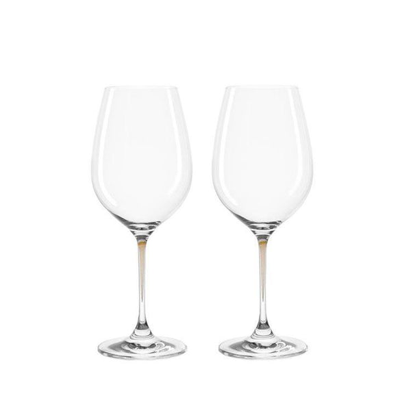 Leonardo Clear Wine Glass Set Chestnut Stem