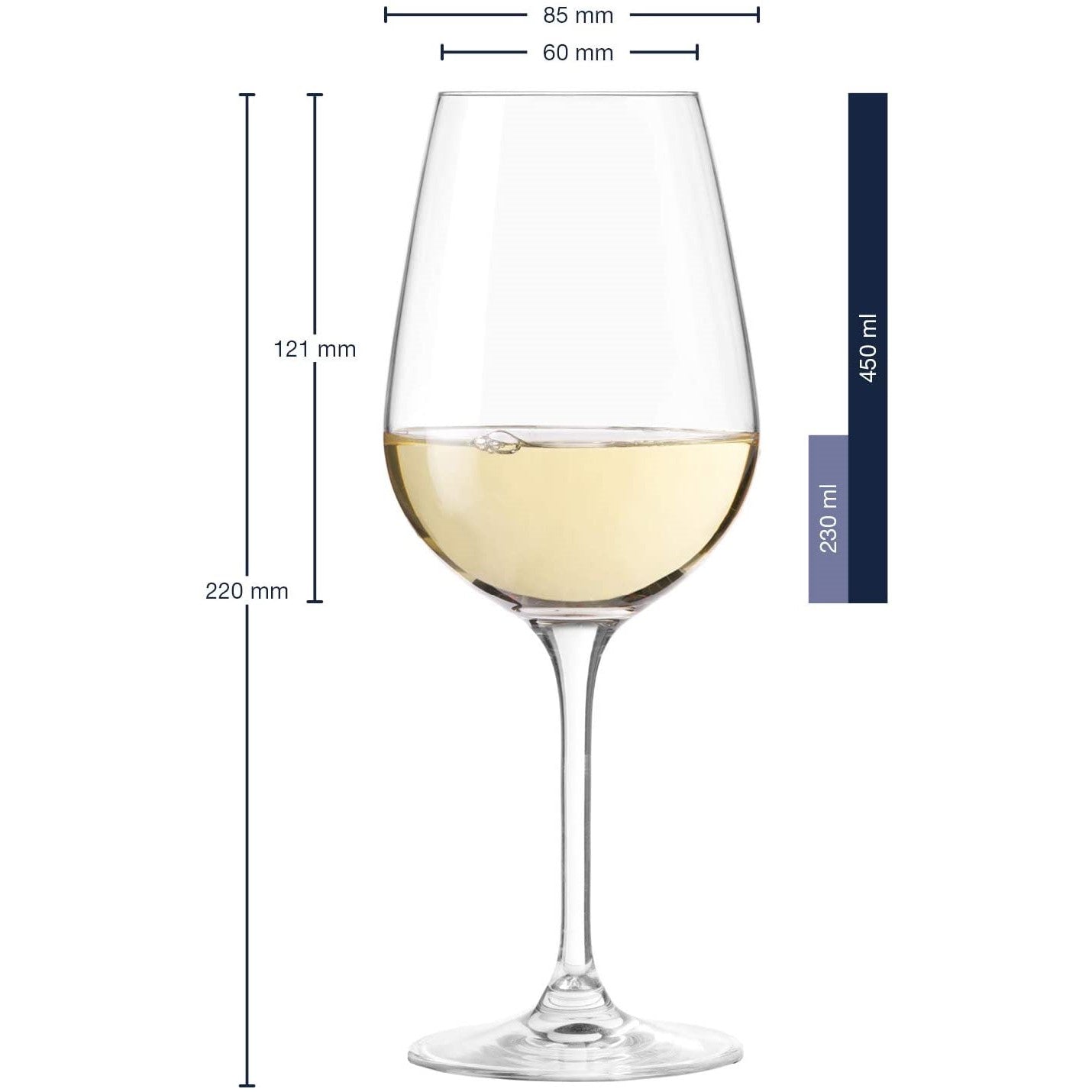 Leonardo TIVOLI Champagne, Red & White Wine Glasses - Set of 18 (6 each)