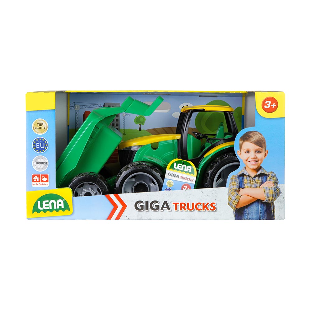 Lena Toy Tractor with Trailer XL Boxed Giga Truck 93cm