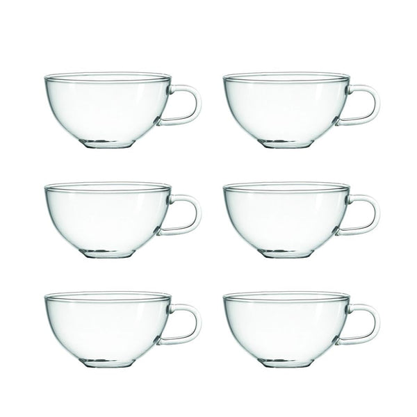 Leonardo Tea Cups Clear Glass Relax - Set of 6