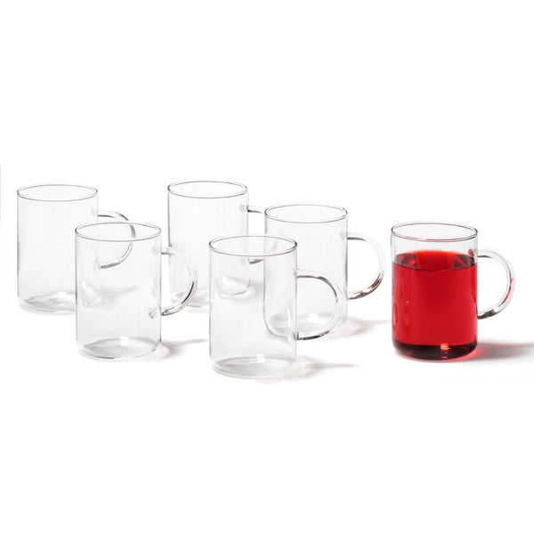 Leonardo NOVO Glass Mug with Handle Transparent 360ml – Set of 6
