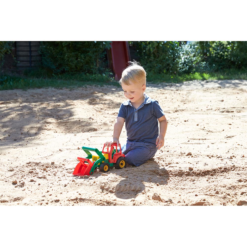 Lena Toy Tractor and Shovel with Toy Figure Aktive Multi-Colours Boxed 36cm
