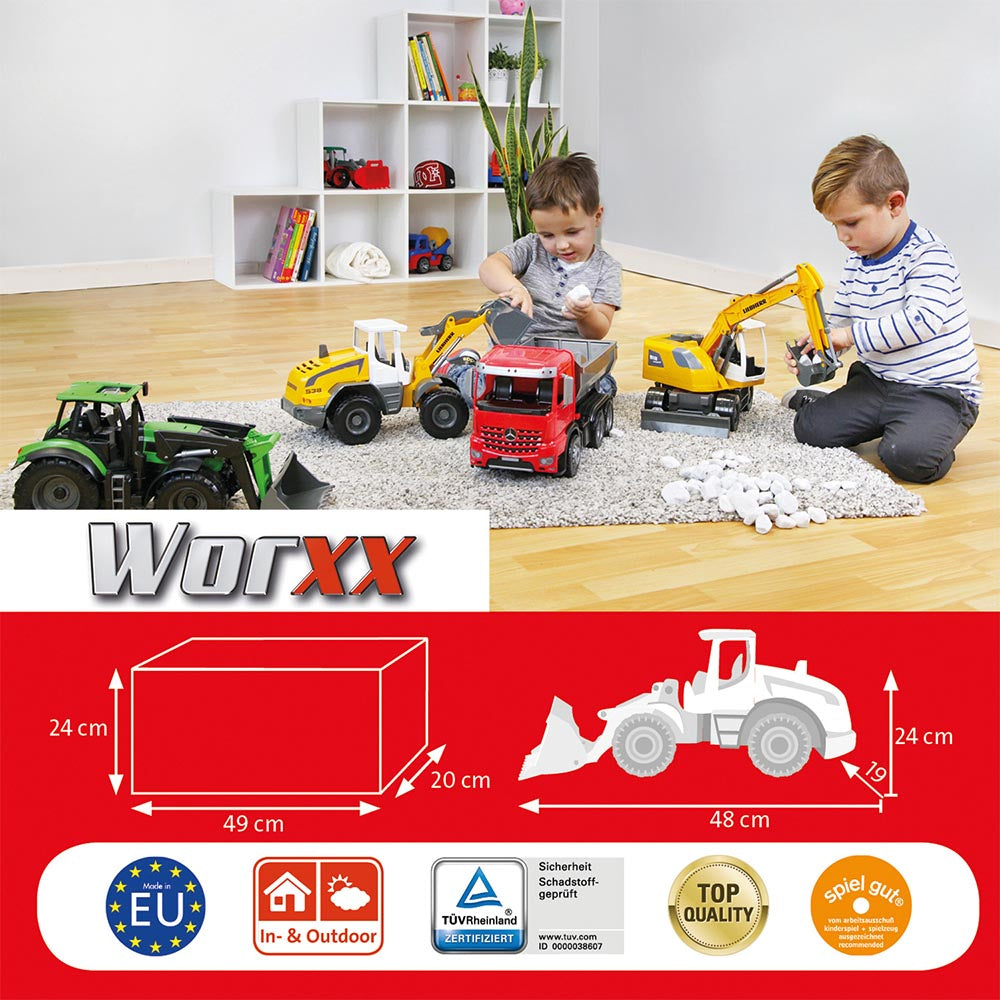 LENA Toy Wheel Loader XL WORXX Liebherr L538 Litronic Replica in Box