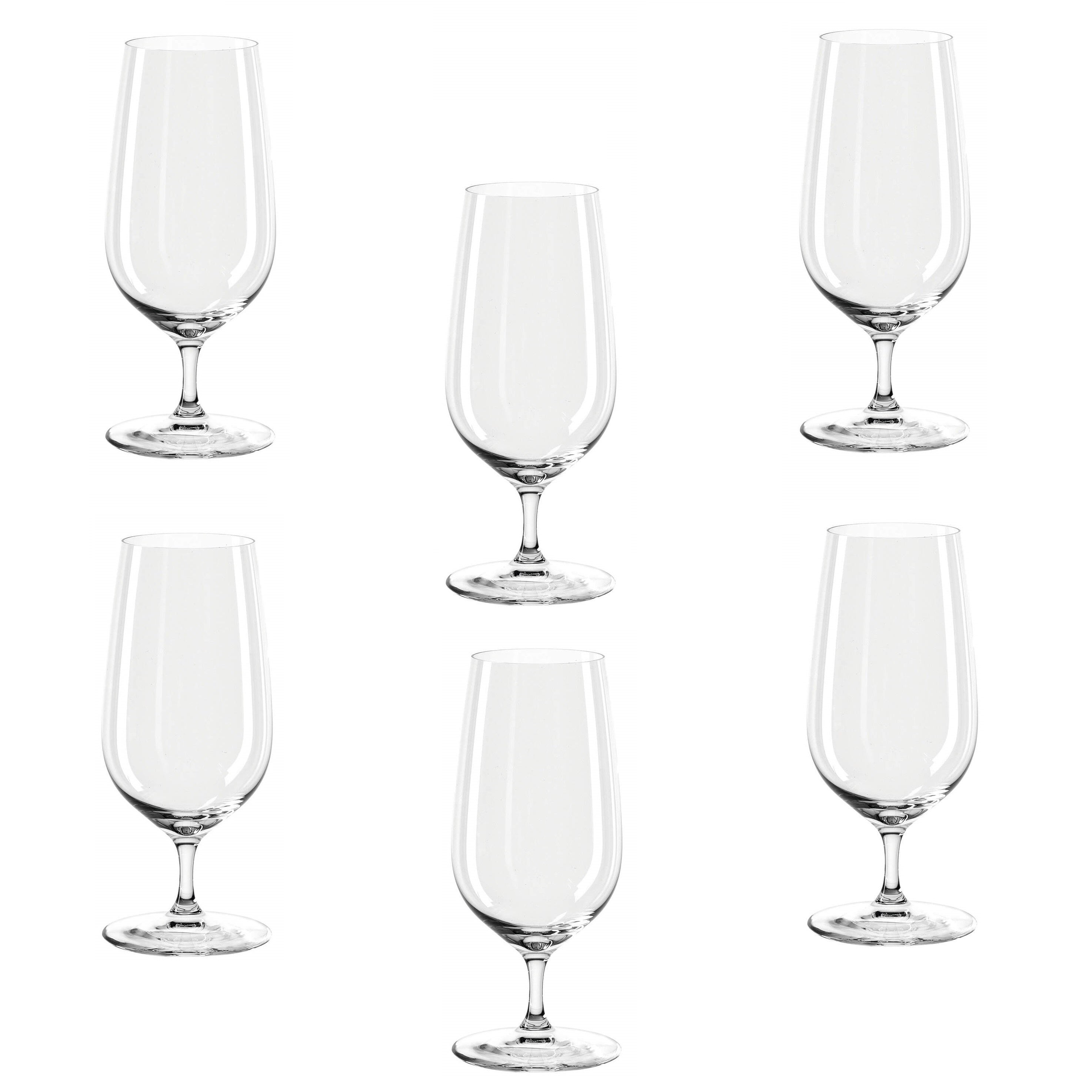 Leonardo TIVOLI Stemmed Beer Glass Durable Teqton Glass 410ml - Set of 6