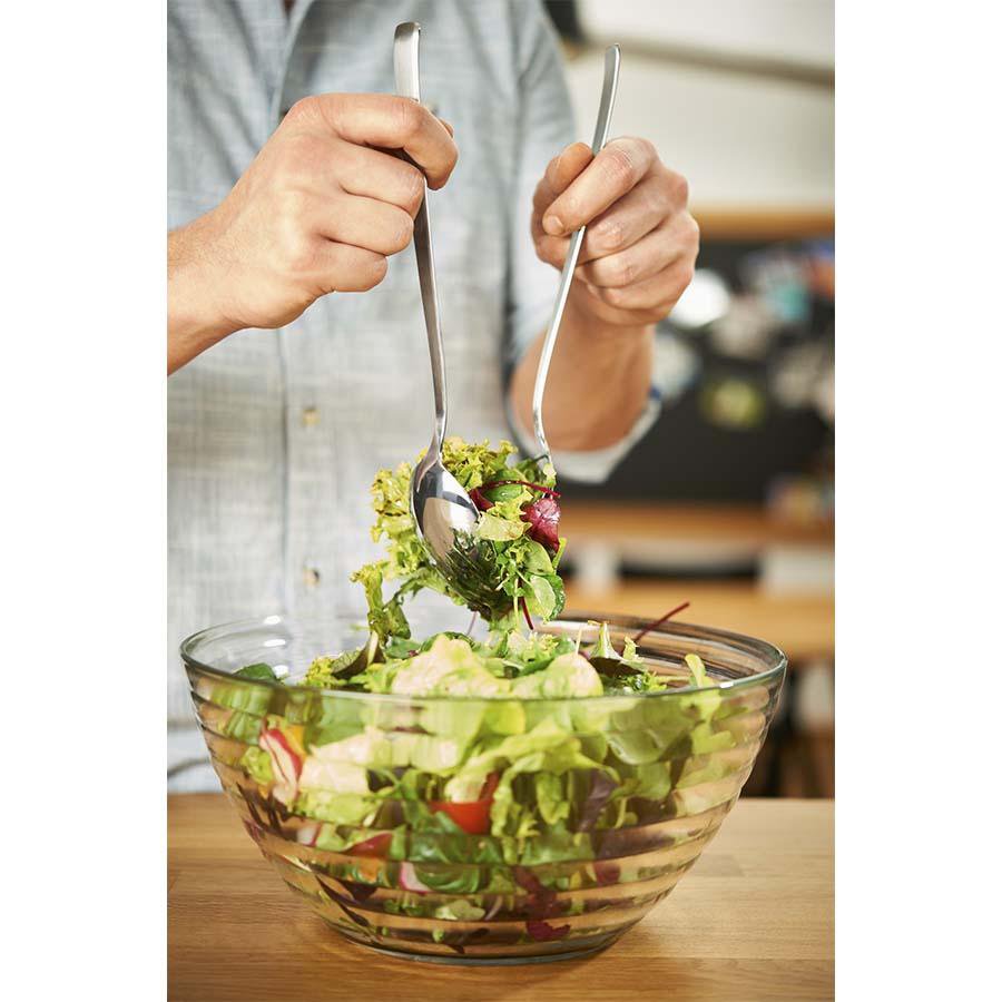 Roesle Salad Set with Glass Salad Bowl and Salad Servers