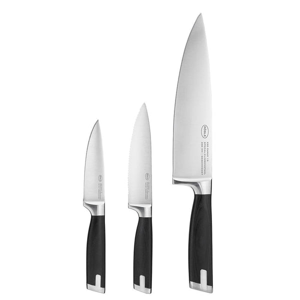 Rösle 3 Piece Wood Handle Chefs Knife Set