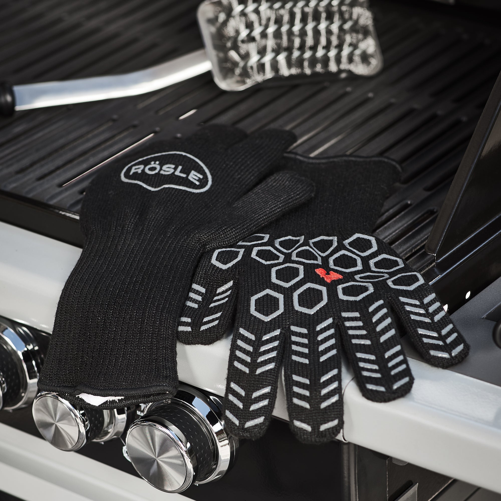 Roesle Premium Grill Gloves Flame Retardant Black (2 Pieces)