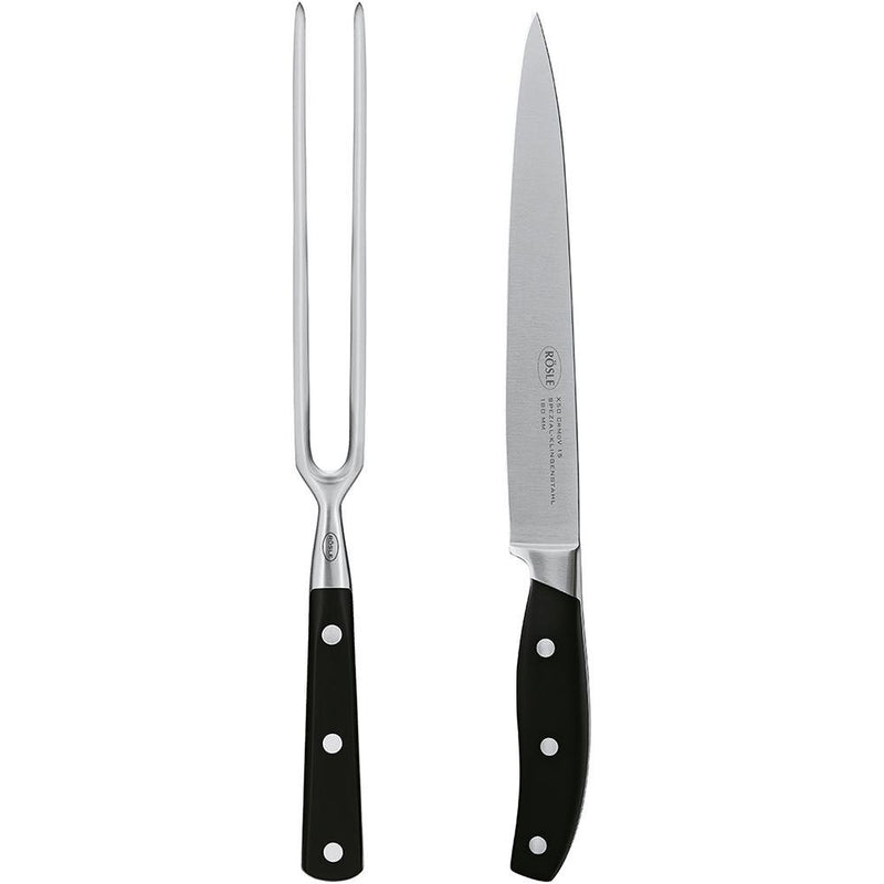 Rösle Carving Knife and Fork Set 18/10 Stainless Steel