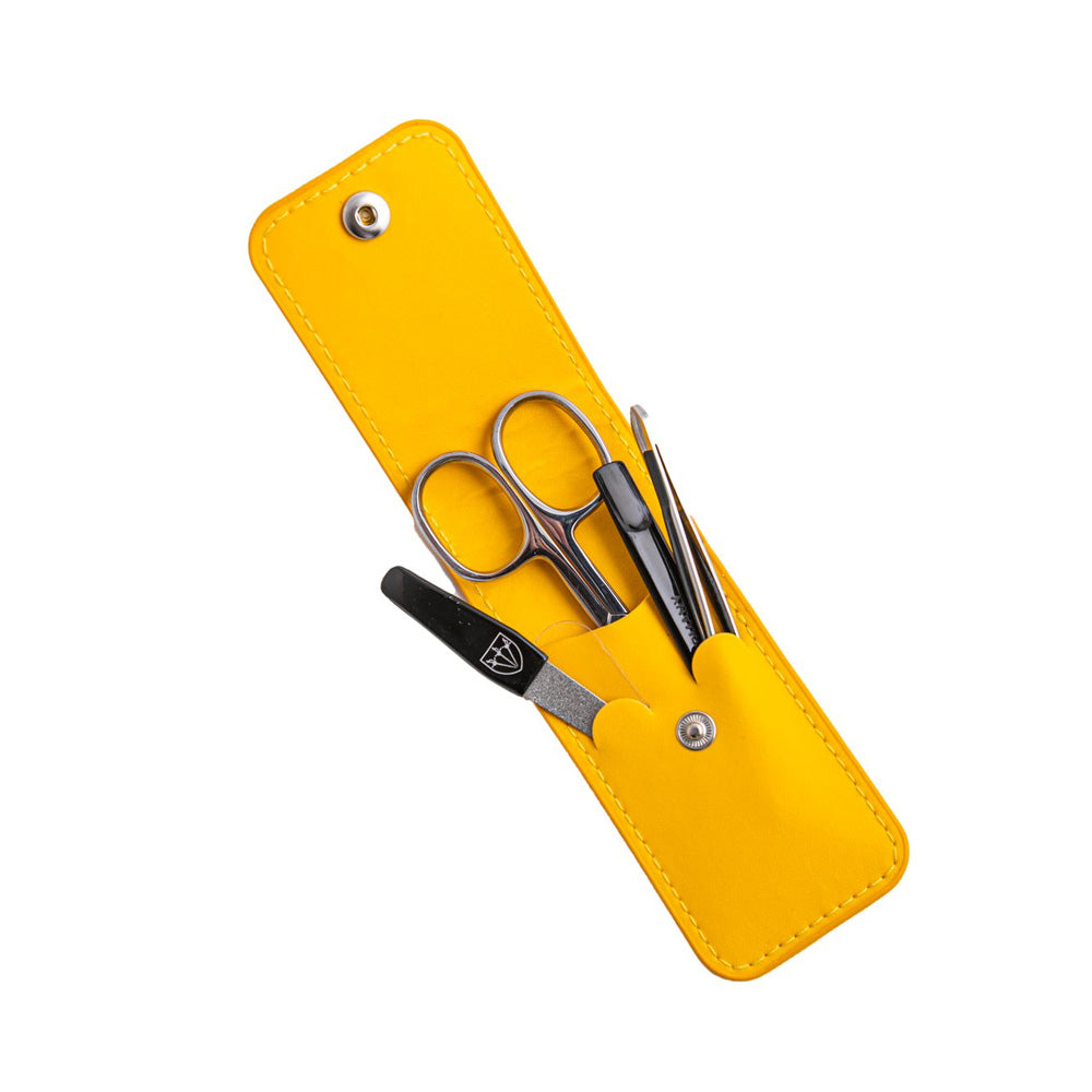 Kellermann 3 Swords Manicure Set in a Yellow Case 56776 MC N - 4 Piece