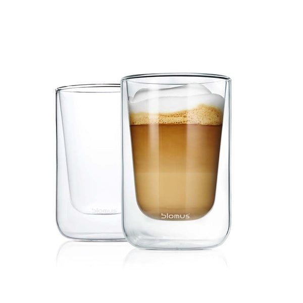 Blomus Set 2 Insulated Cappuccino Or Tea Glasses Nero