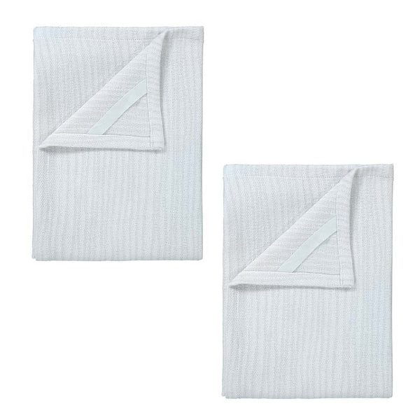 Blomus BELT Set of 2 Tea Towels - Lily White/Microchip