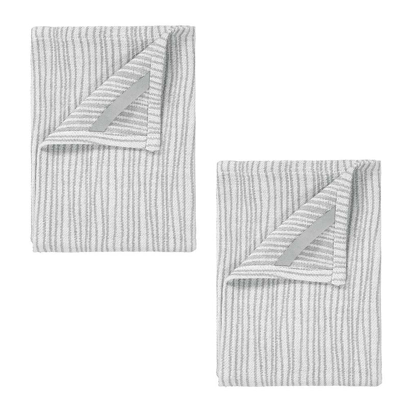 Blomus BELT Set of 2 Tea Towels - Lily White/Elephant Skin