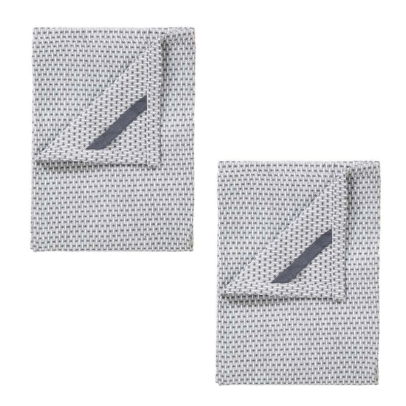 Blomus RIDGE Set of 2 Tea Towels - Lily White/Gunmetal