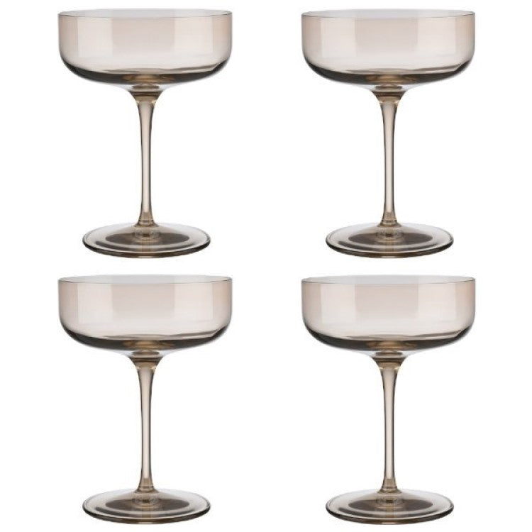 Blomus Champagne Coupe Glasses Tinted in Golden-Beige Nomad Fuum Set of 4