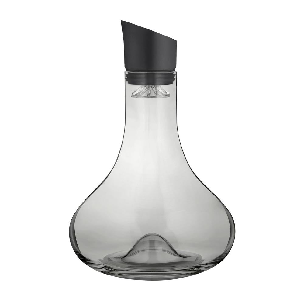 Blomus Decanter With Filter, Aerator & Pourer: Alpha In Smoky Grey/Black