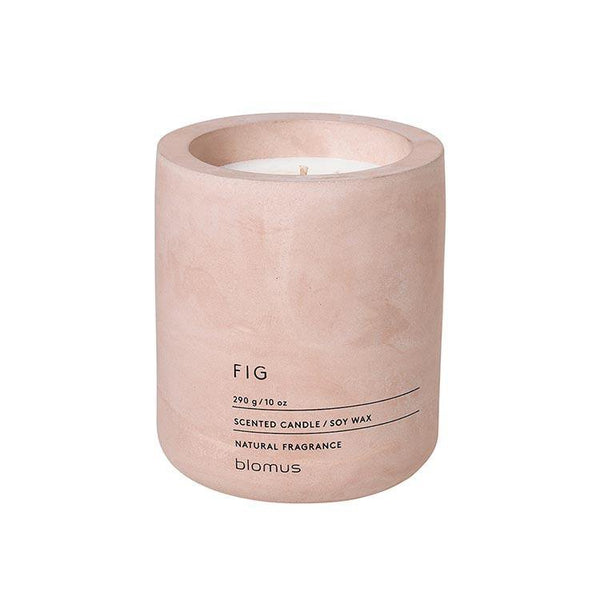 Blomus Scented Candle in Concrete Container Fig Pale Pink FRAGA Large