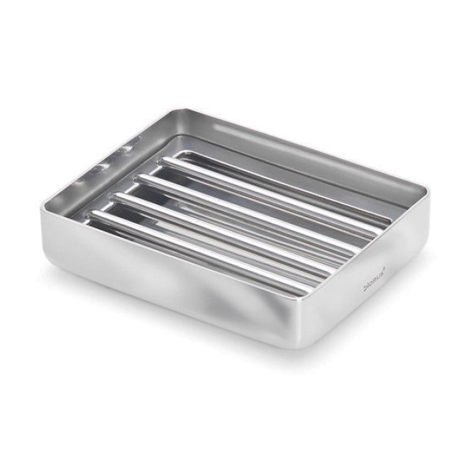 blomus Soap Dish with Drain in Polished Stainless-Steel NEXIO