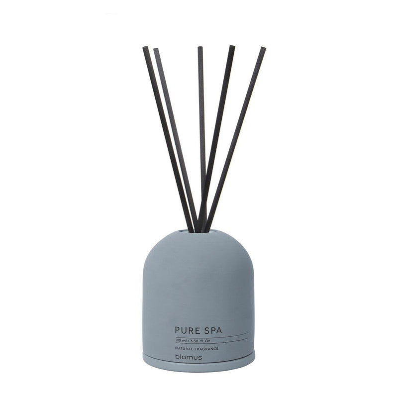 Blomus FRAGA Room Diffuser - Rose & White Musk Scent in Blue-Grey Container 100ml