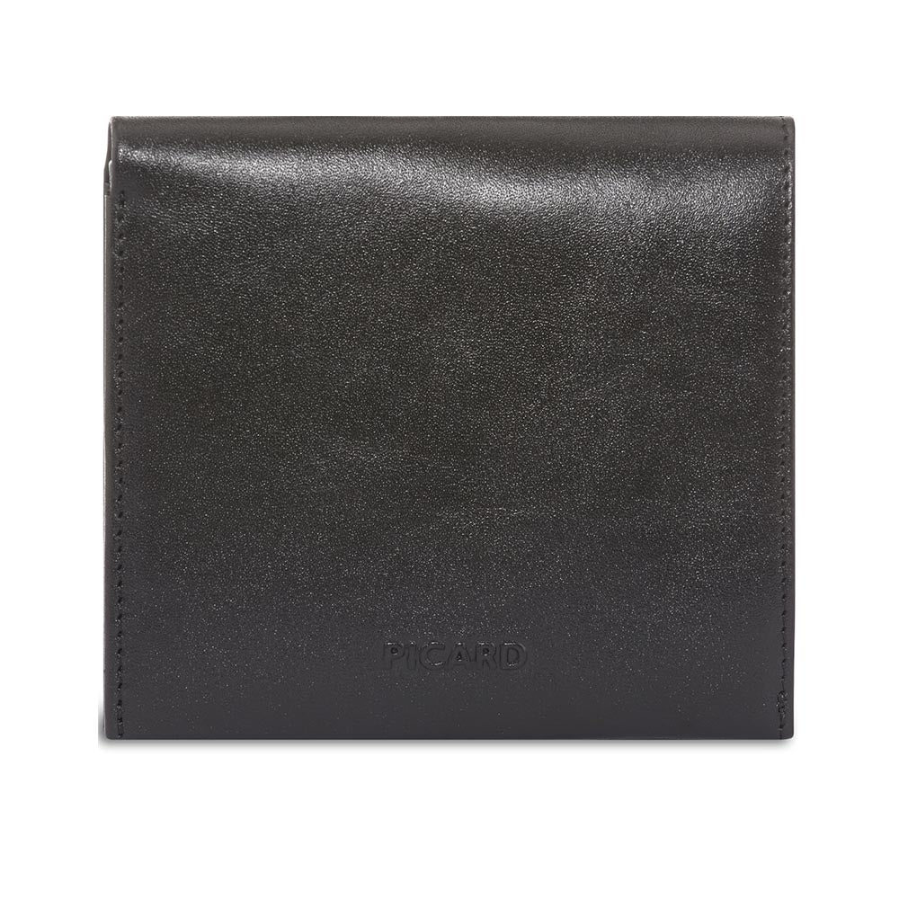 Picard Man's Square Apache Cow Leather Wallet - Black